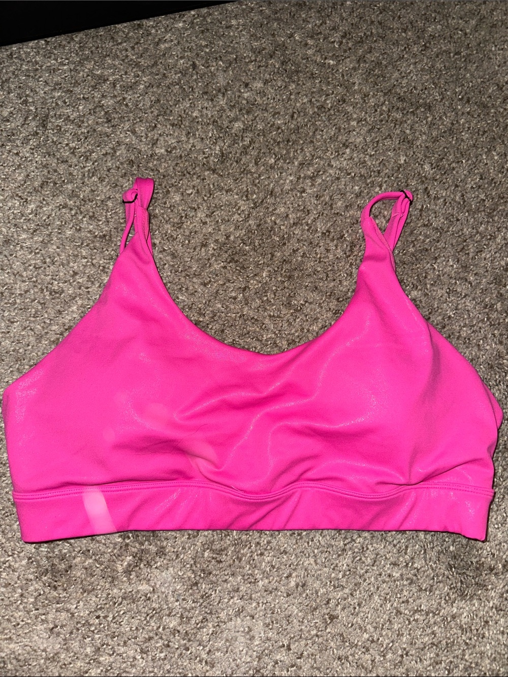 Curves n Combatboots - hot pink shimmer sports bra